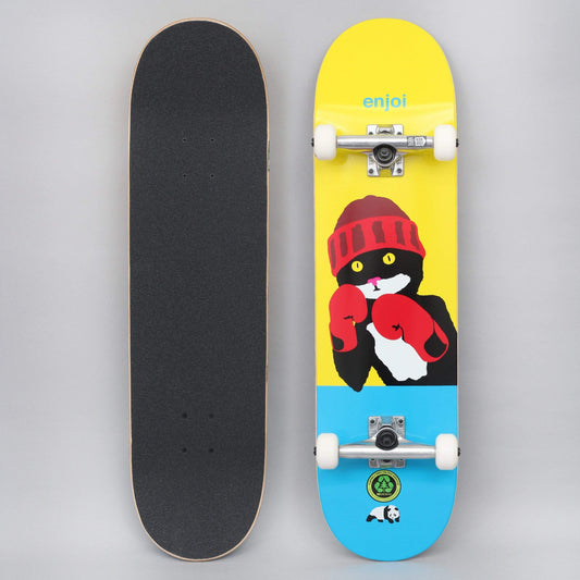 Enjoi 8.25 Catty Pacqmeow FP Full Complete Skateboard Yellow / Blue
