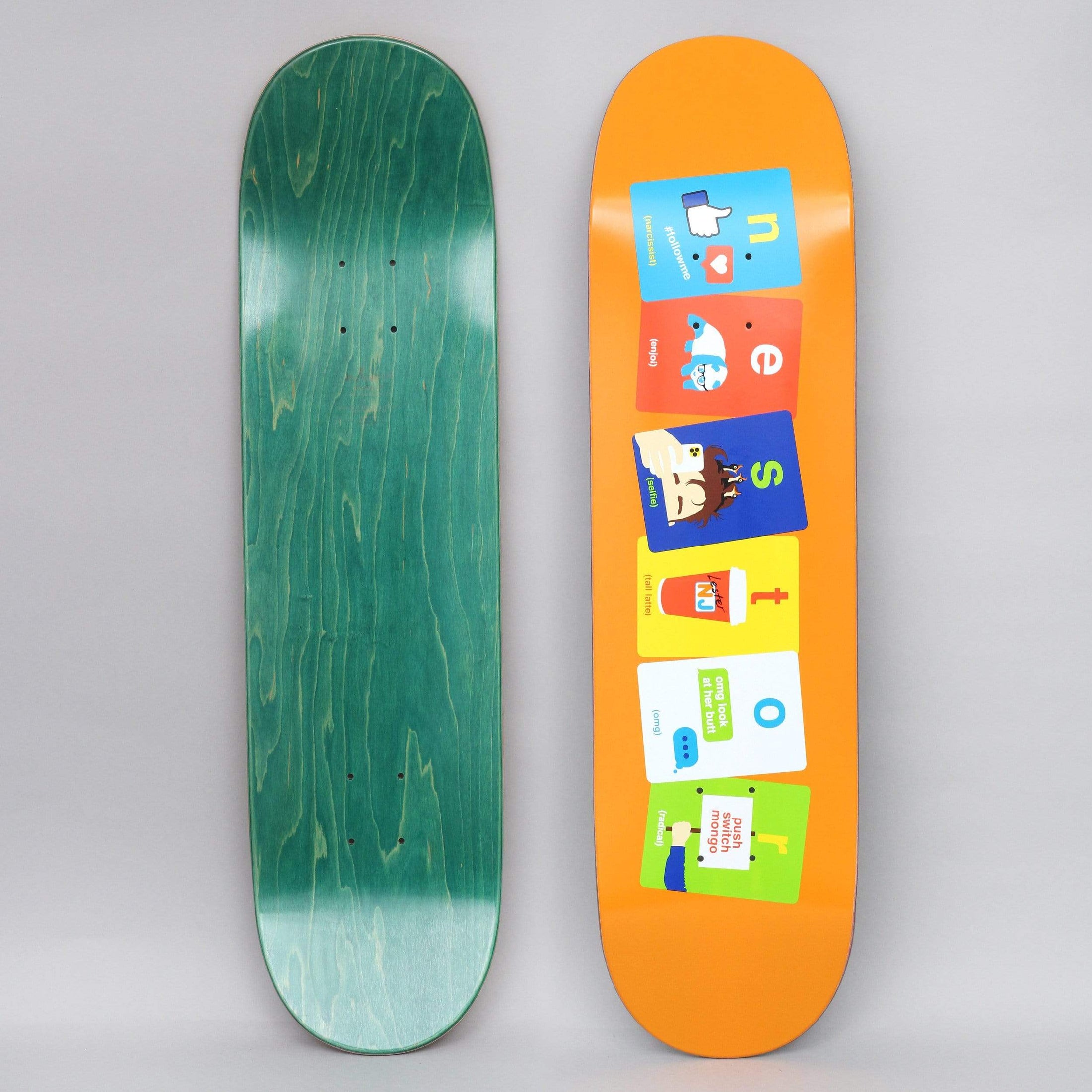 Enjoi 8.25 Judkins Flashcards R7 Skateboard Deck Orange