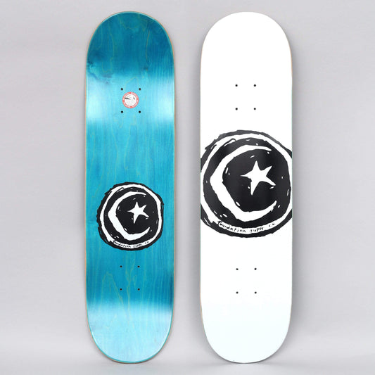 Foundation 8.25 Star And Moon Skateboard Deck White