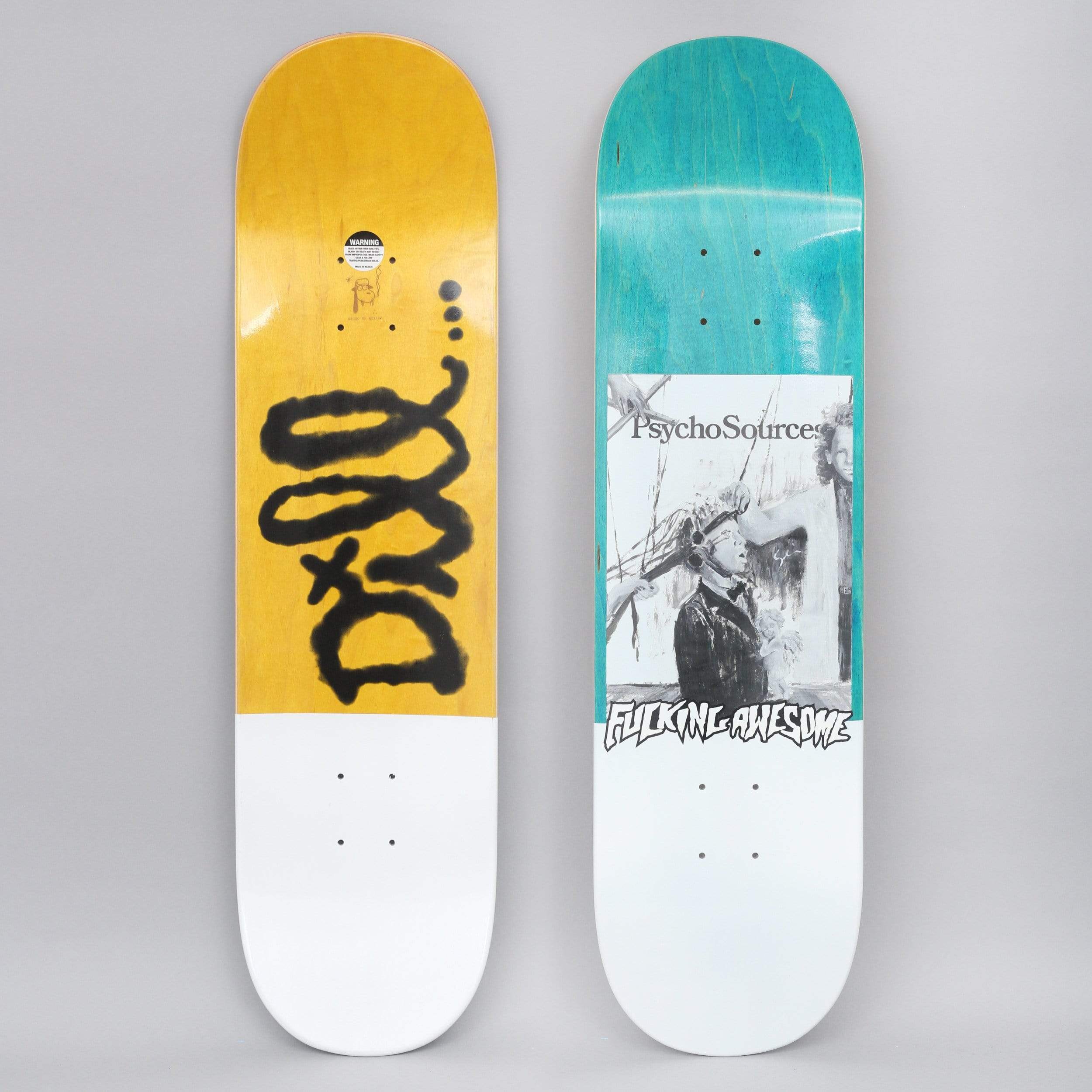 Fucking Awesome 8.25 Dill Psycho Sources Skateboard Deck White
