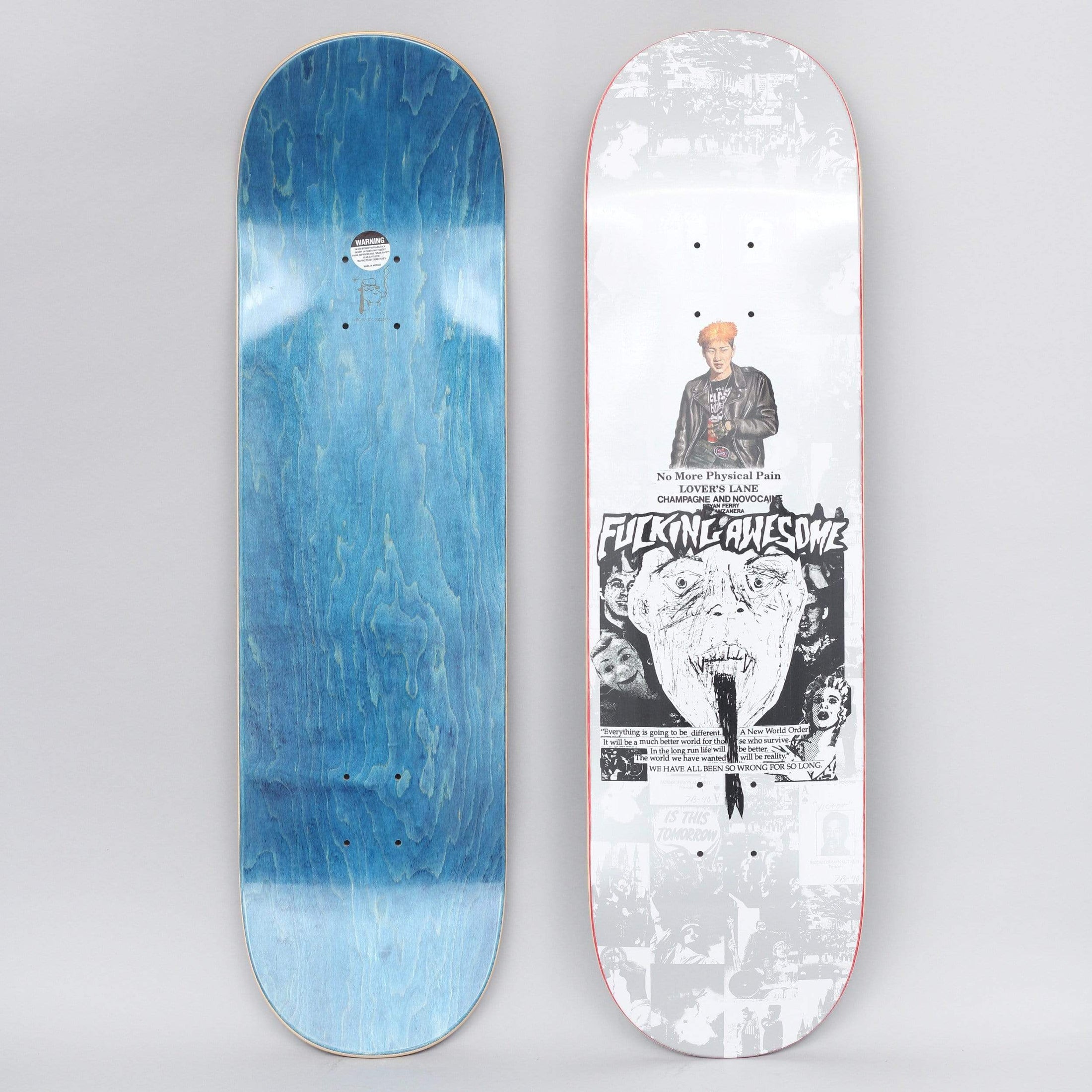 Fucking Awesome 8.5 Face Reality Skateboard Deck Silver
