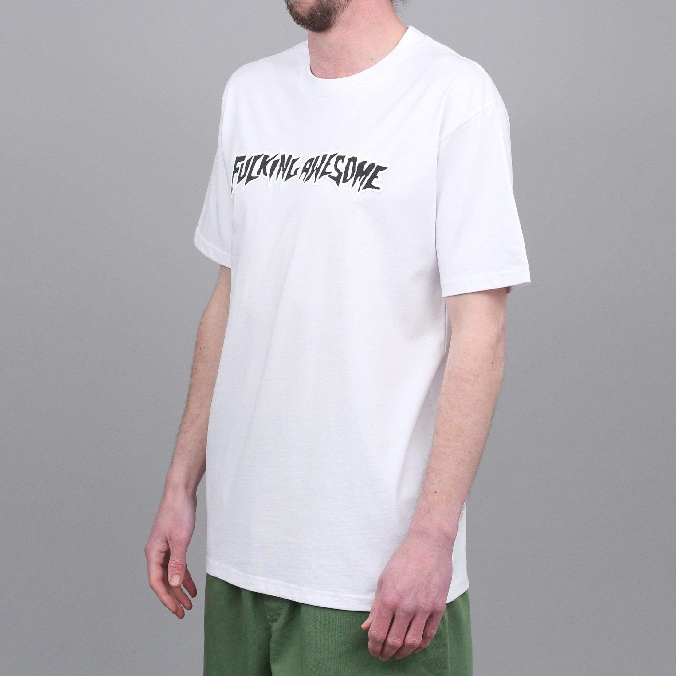 Fucking Awesome Puff Outline Logo T-Shirt White