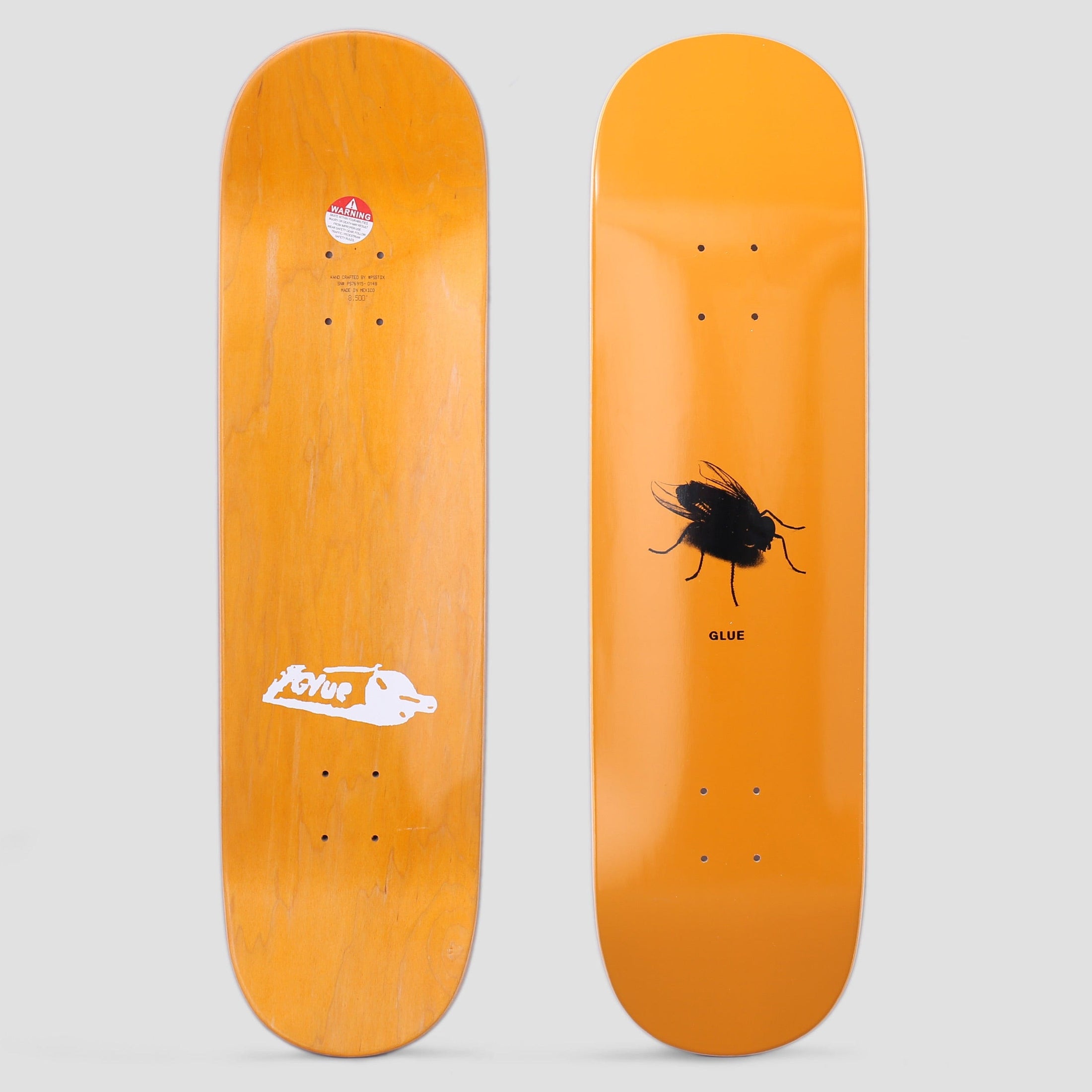 Glue 8.5 The Fly Skateboard Deck Orange