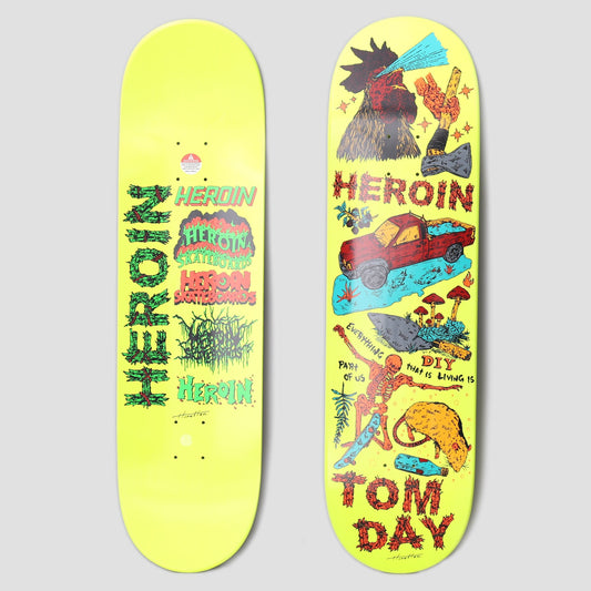 Heroin 8.625 Tom Day Life Skateboard Deck Yellow