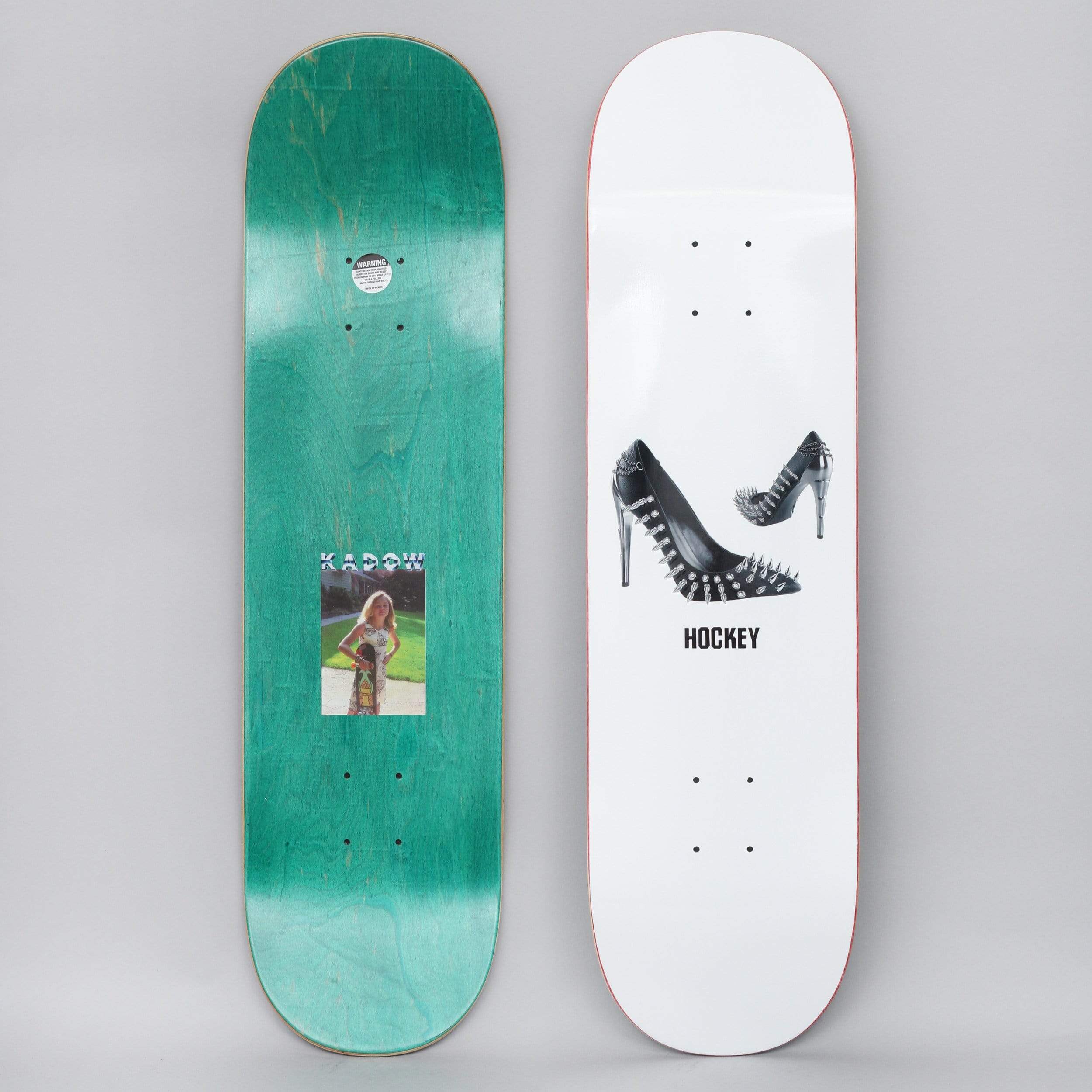 Hockey 8.25 Ben Kadow Spiked Heel Skateboard Deck White – Slam