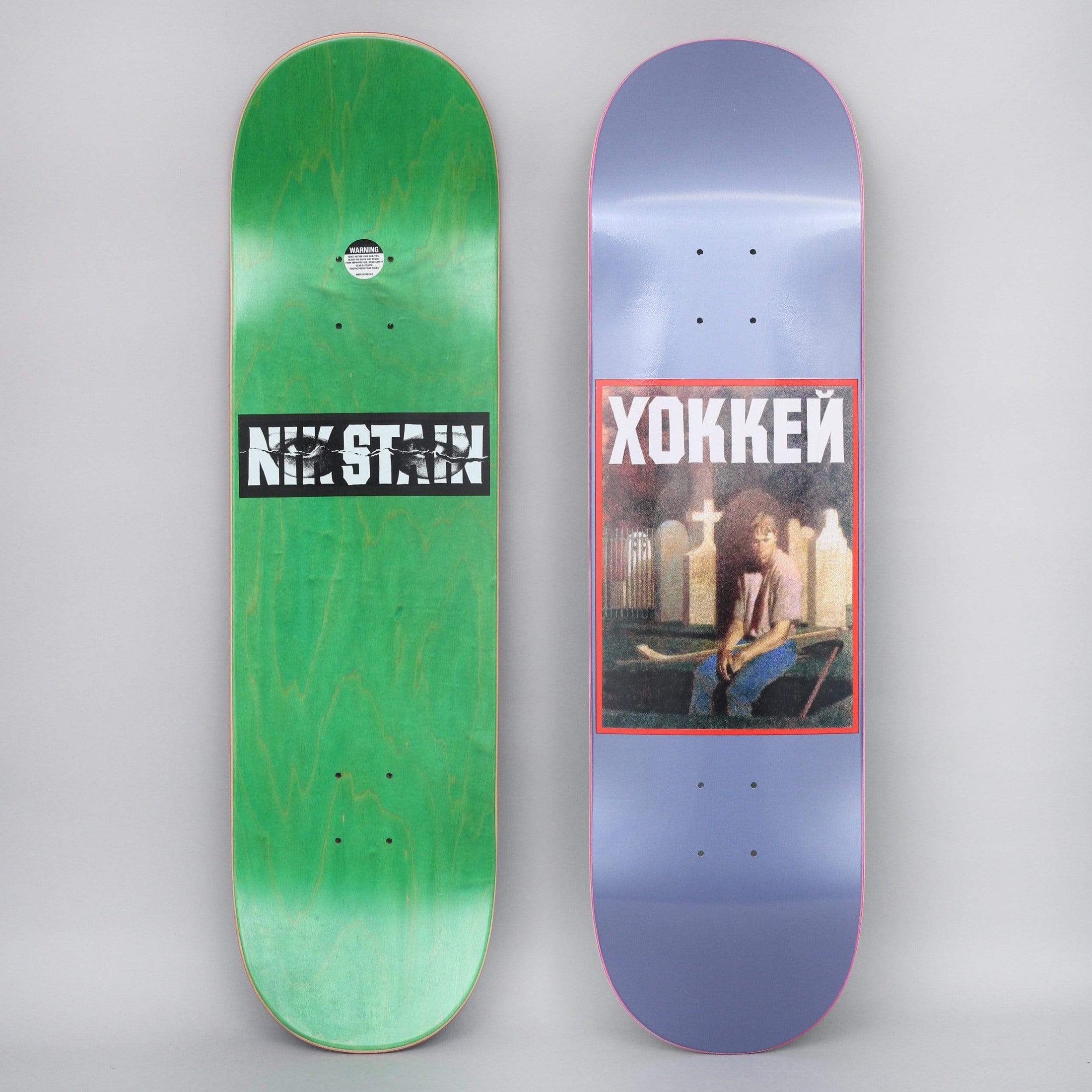 Hockey 8.5 Nik Stain Skateboard Deck Metallic Blue
