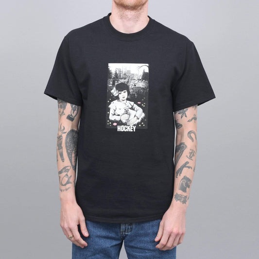 Hockey Lamb Girl T-Shirt Black