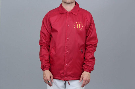 HUF Recruit Coaches Jacket Red