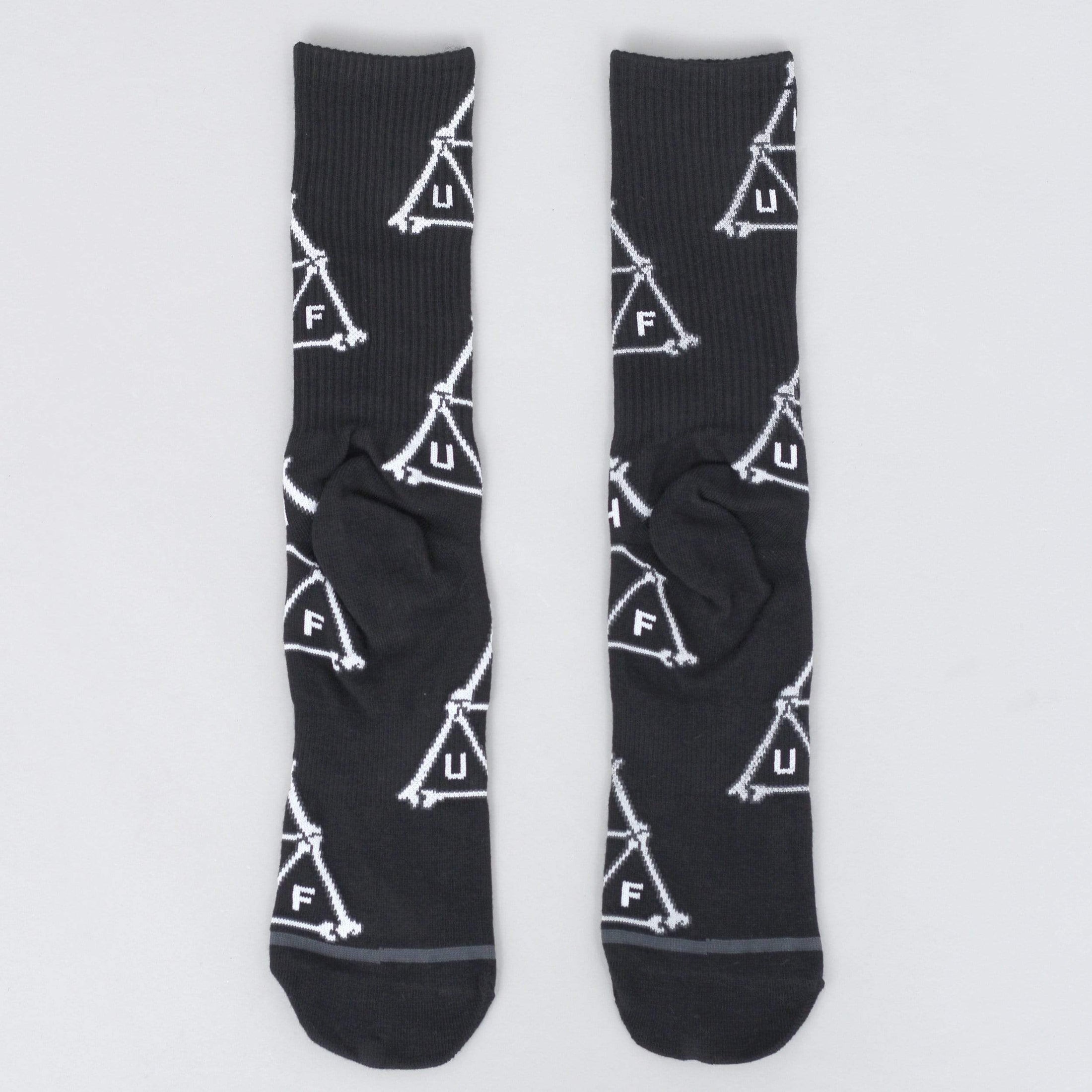 HUF Boner Triangle Socks Black