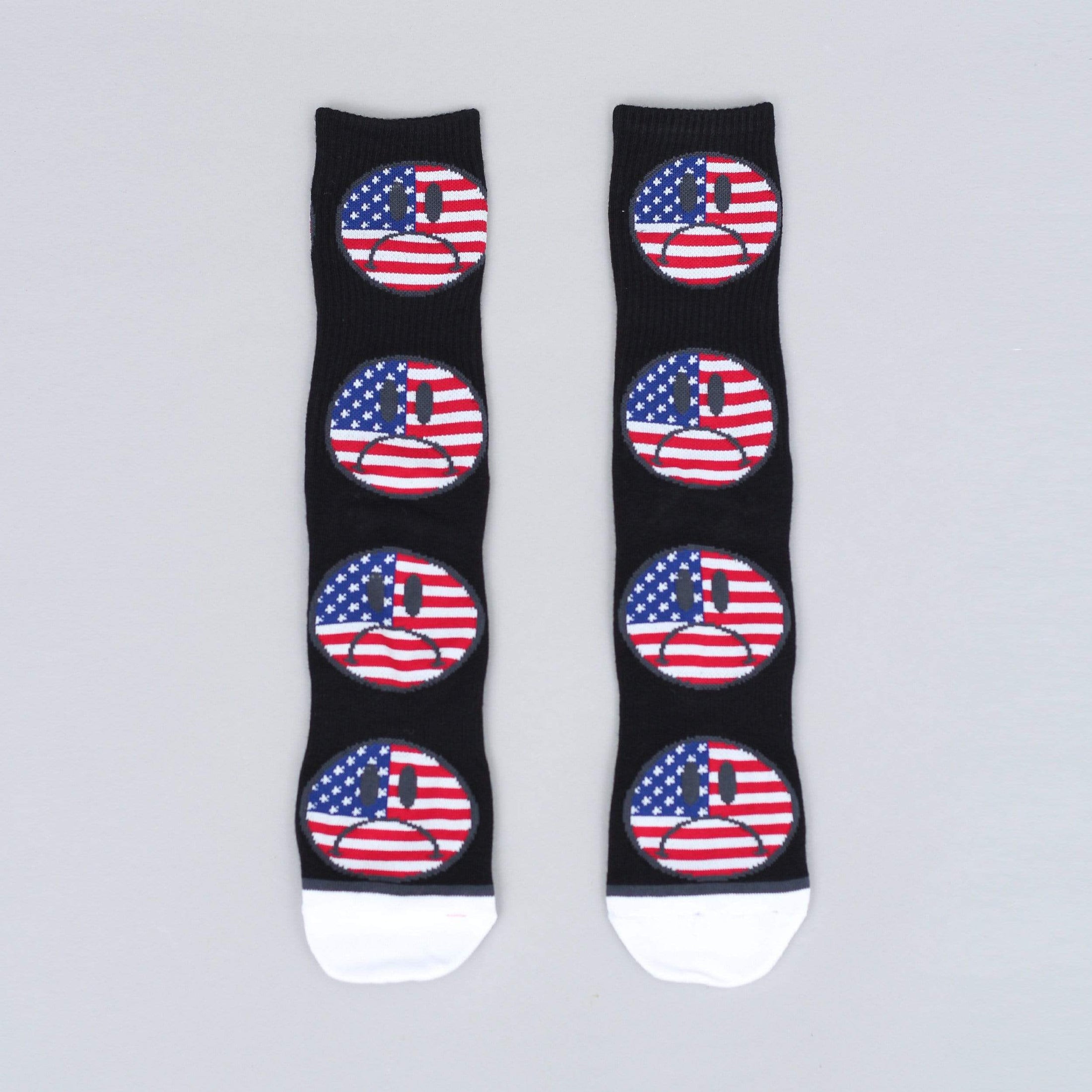 HUF Bummer USA Socks Black