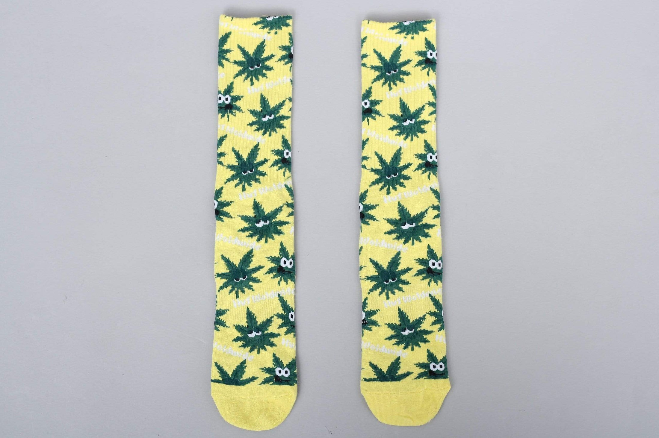 HUF Plantlife Green Buddies 2 Socks Aurora Yellow
