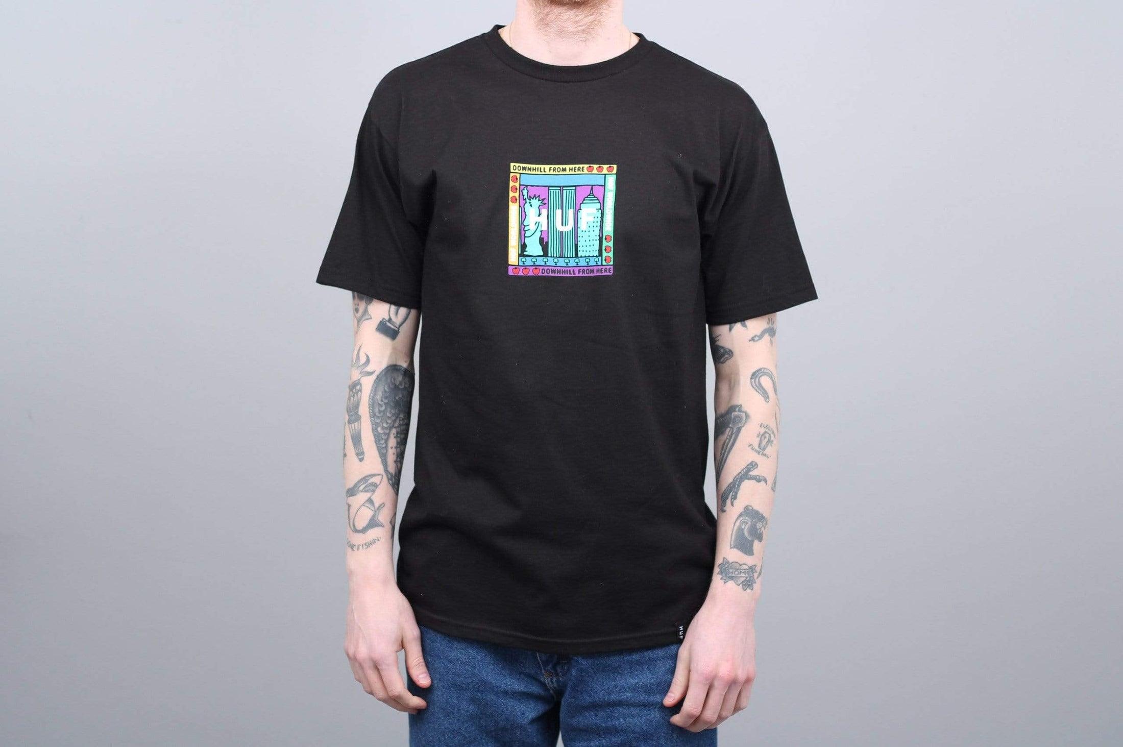 HUF Gift Shop Box Logo T-Shirt Black