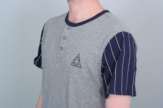 HUF Triangle Baseball T-Shirt Grey / Navy