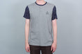 Load image into Gallery viewer, HUF Triangle Baseball T-Shirt Grey / Navy
