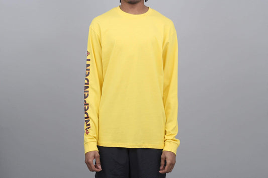 Independent Bar Cross Longsleeve T-Shirt Yellow