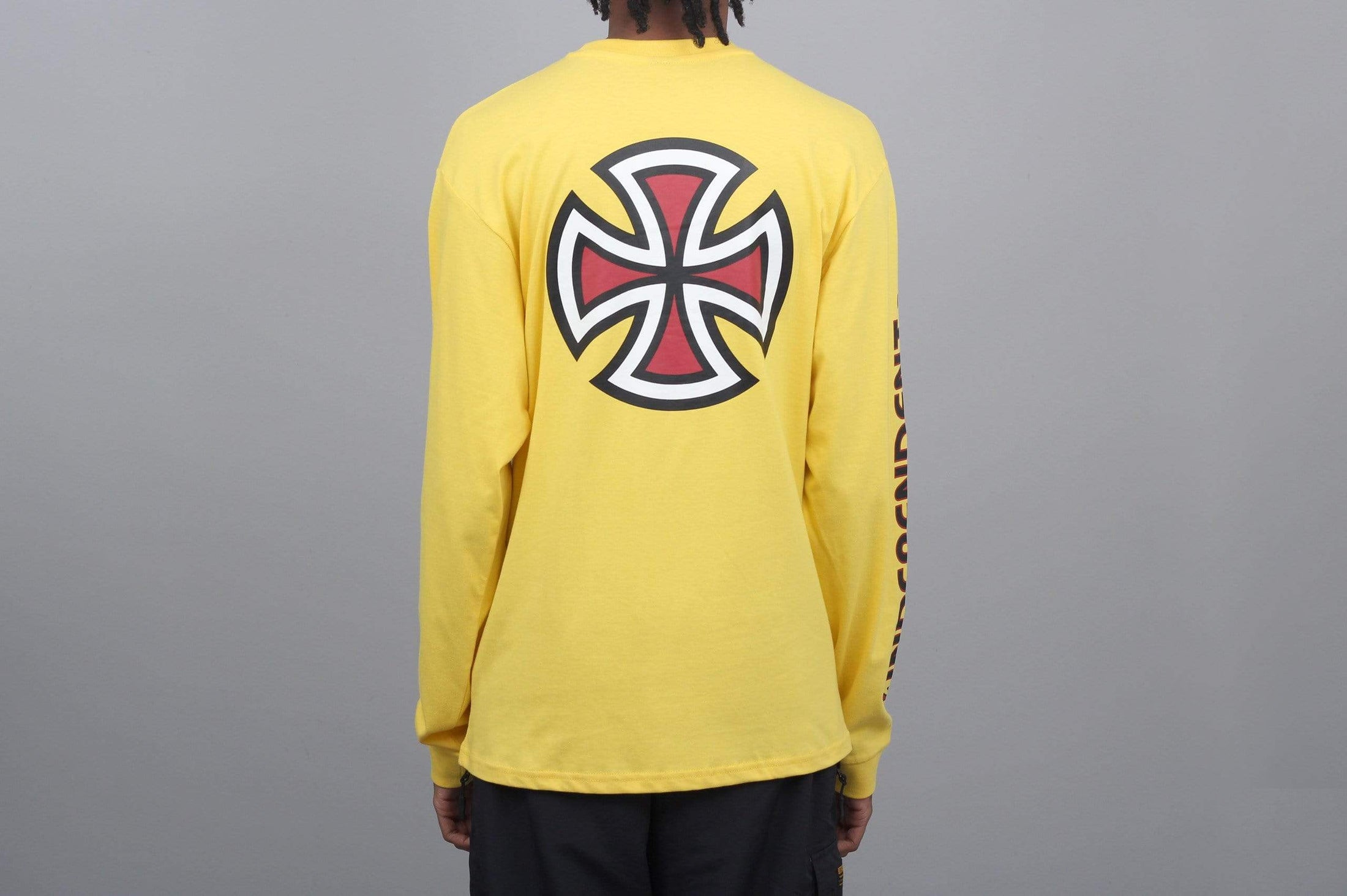 Independent Bar Cross Longsleeve T-Shirt Yellow