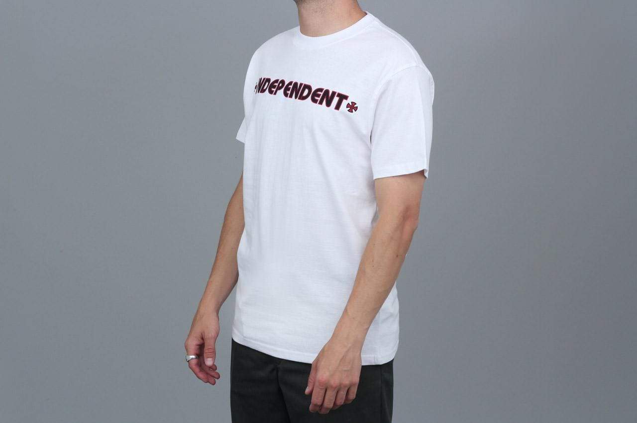 Independent Bar Cross T-Shirt White