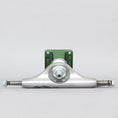 Load image into Gallery viewer, Independent 139 Chris Joslin Hollow Forged Skateboard Trucks Silver / Green (Pair)
