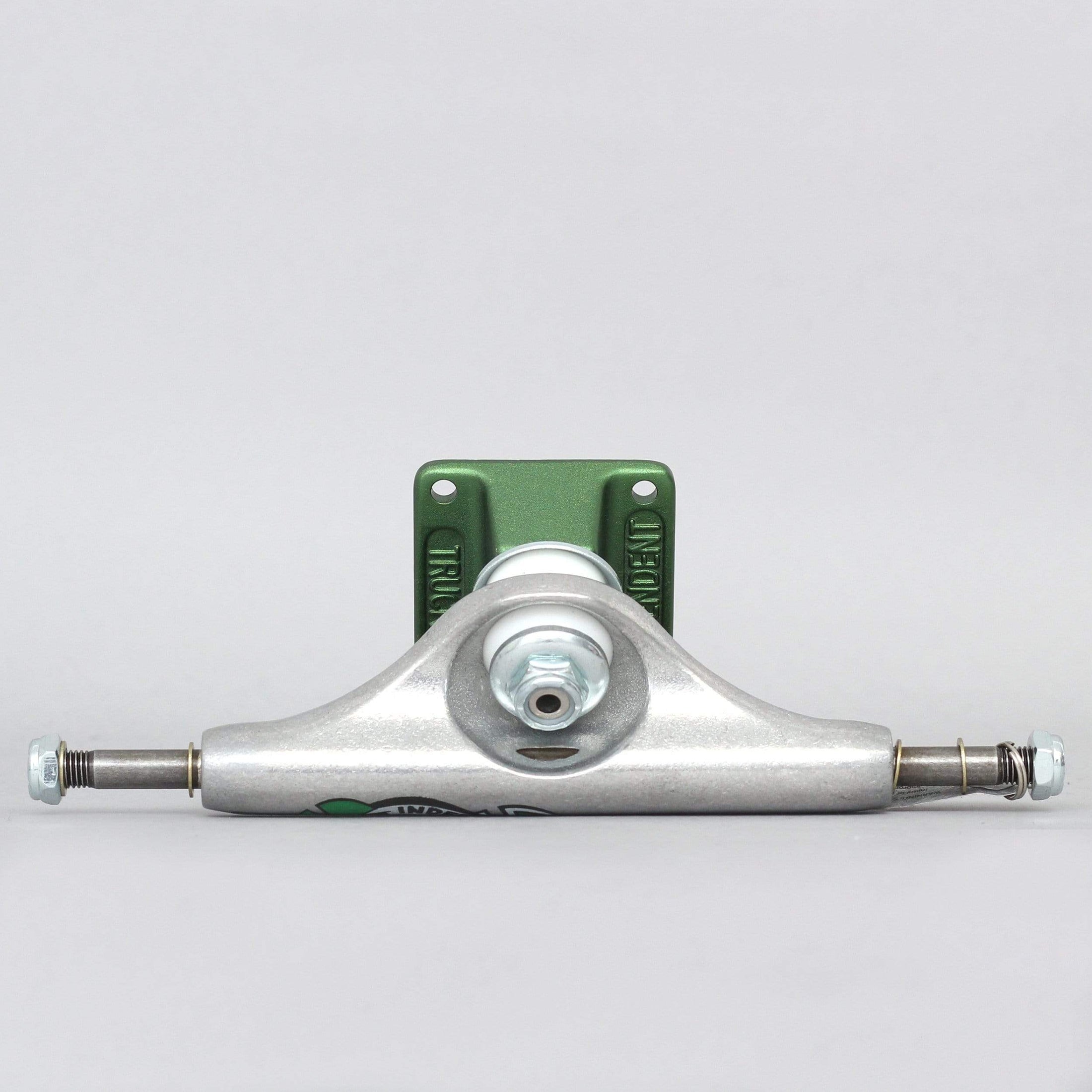 Independent 139 Chris Joslin Hollow Forged Skateboard Trucks Silver / Green (Pair)