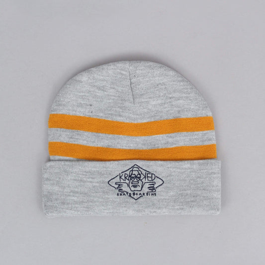 Krooked Arketype Beanie Heather Grey / Gold