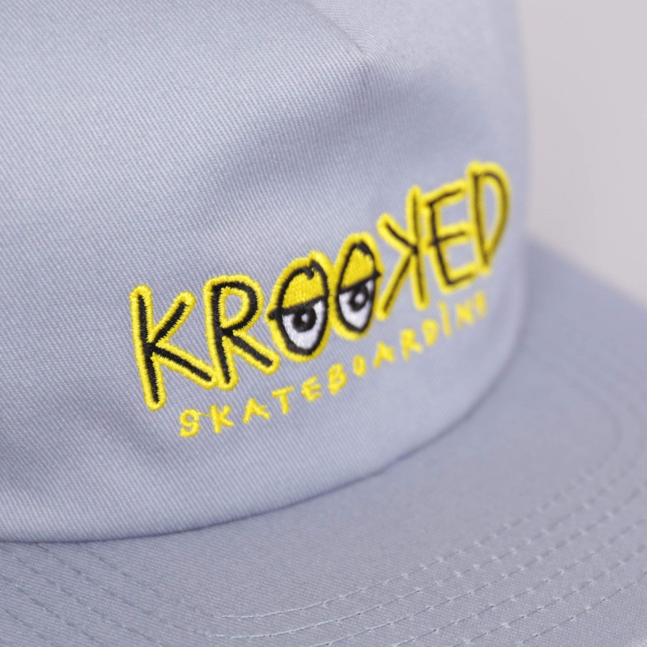 Krooked Krooked Eyes Fill Snapback Cap Light Blue / Yellow