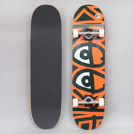 Krooked 8.25 Big Eyes Two Complete Skateboard Orange / Dark Green