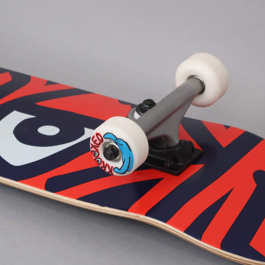 Krooked 8 Bigger Eyes Large Complete Skateboard Red / Navy