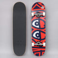 Load image into Gallery viewer, Krooked 8 Bigger Eyes Large Complete Skateboard Red / Navy
