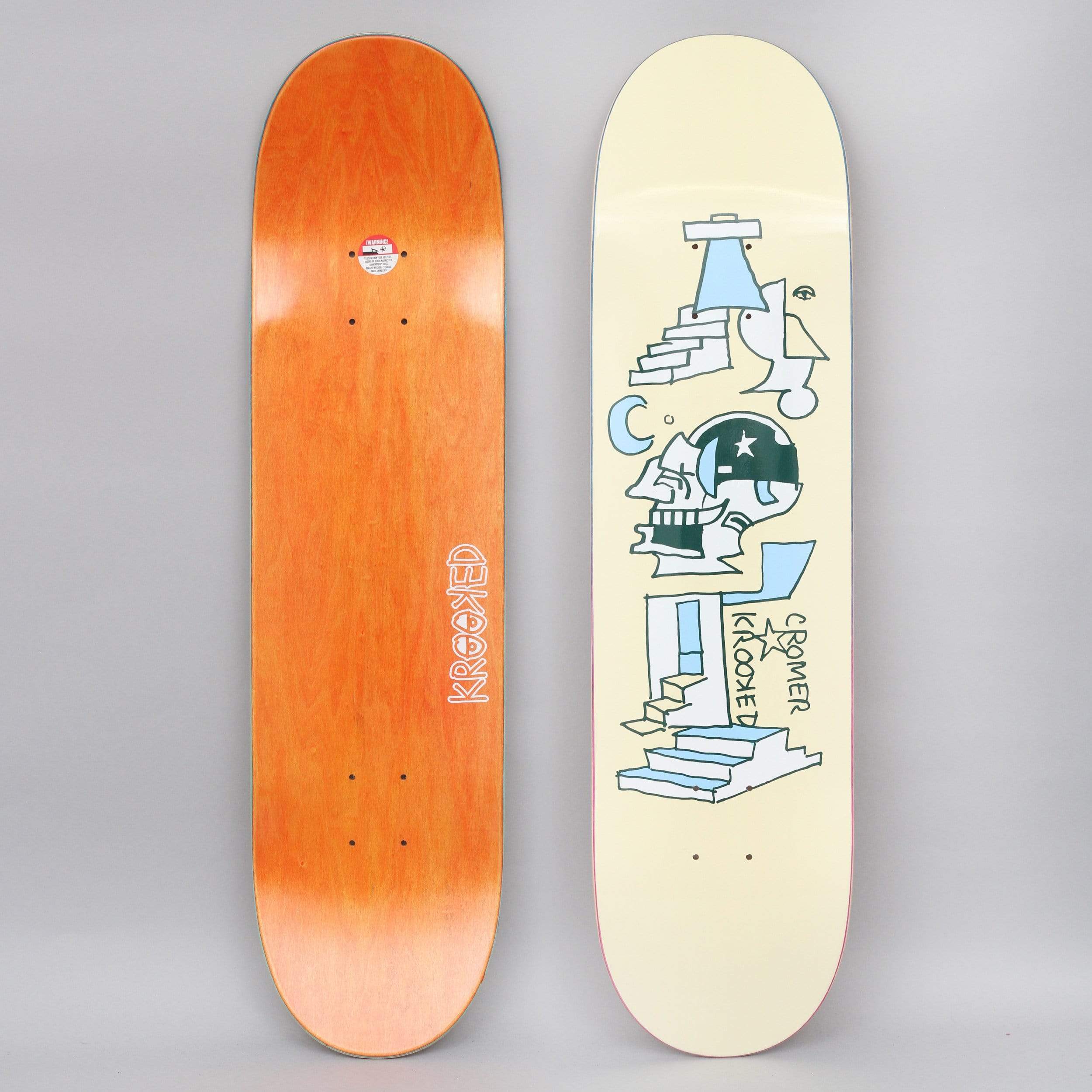 Krooked 8.06 Cromer Half Moon Skateboard Deck – Slam City Skates