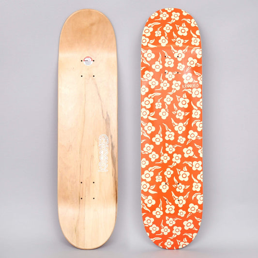 Krooked 8.06 Flowers Skateboard Deck Orange