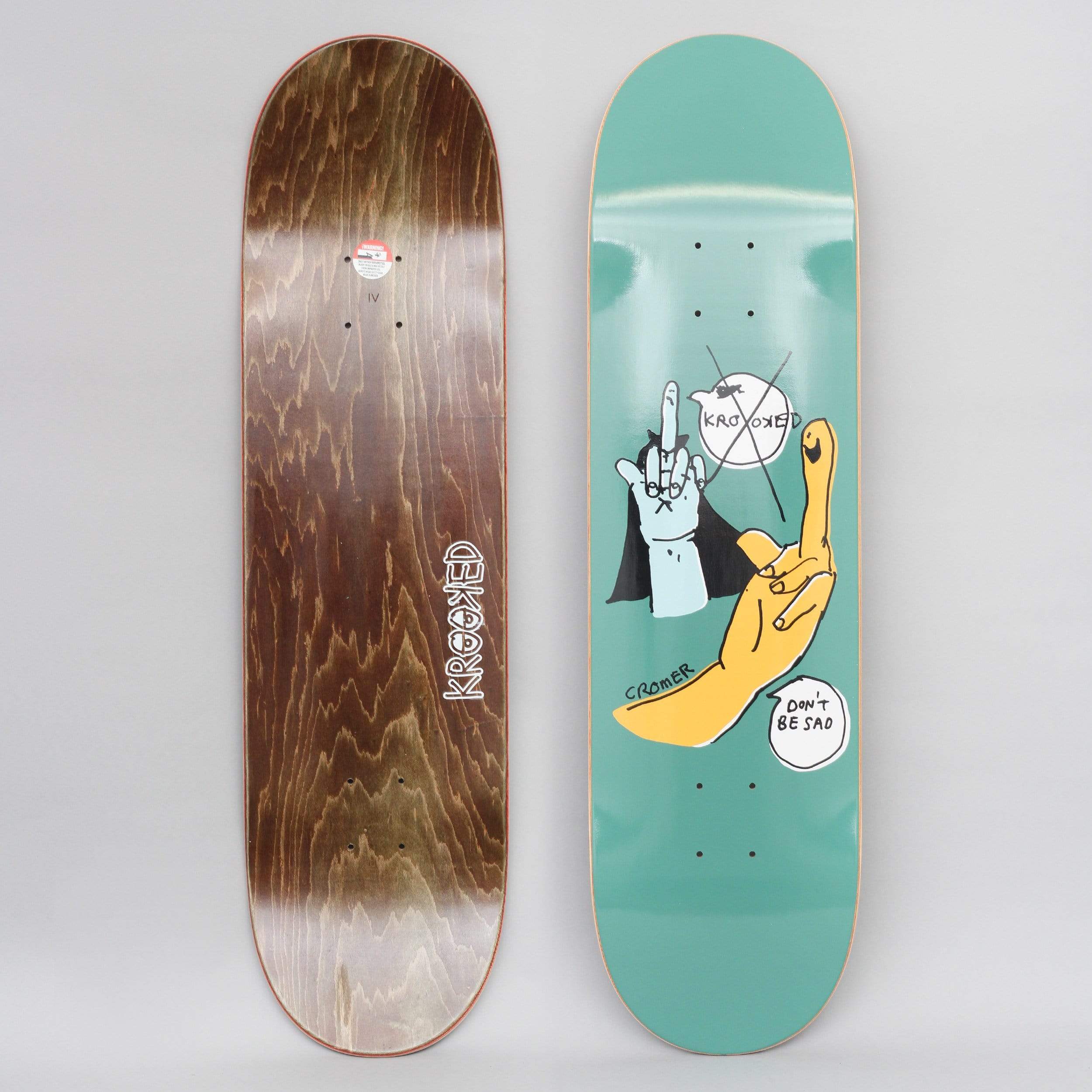 Krooked 8.38 Cromer Redux Skateboard Deck Green Slam City Skates