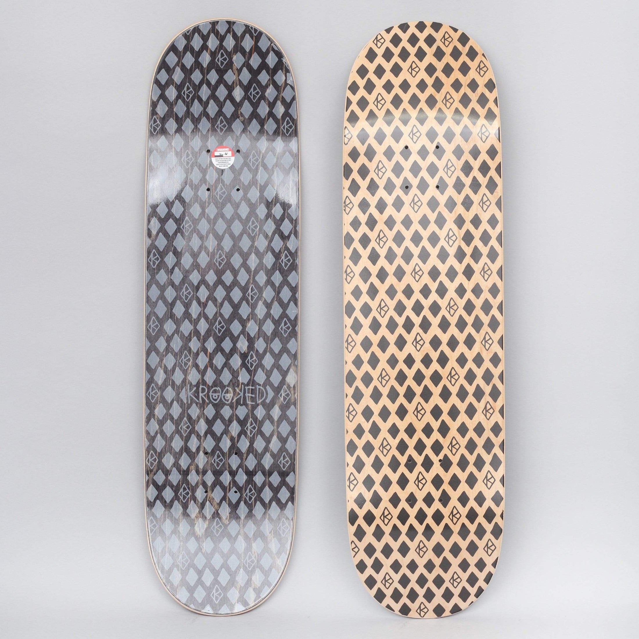 Krooked 8.5 Dymonds Skateboard Deck Black