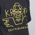 Load image into Gallery viewer, Krooked Dude T-Shirt Black / Orange-ish
