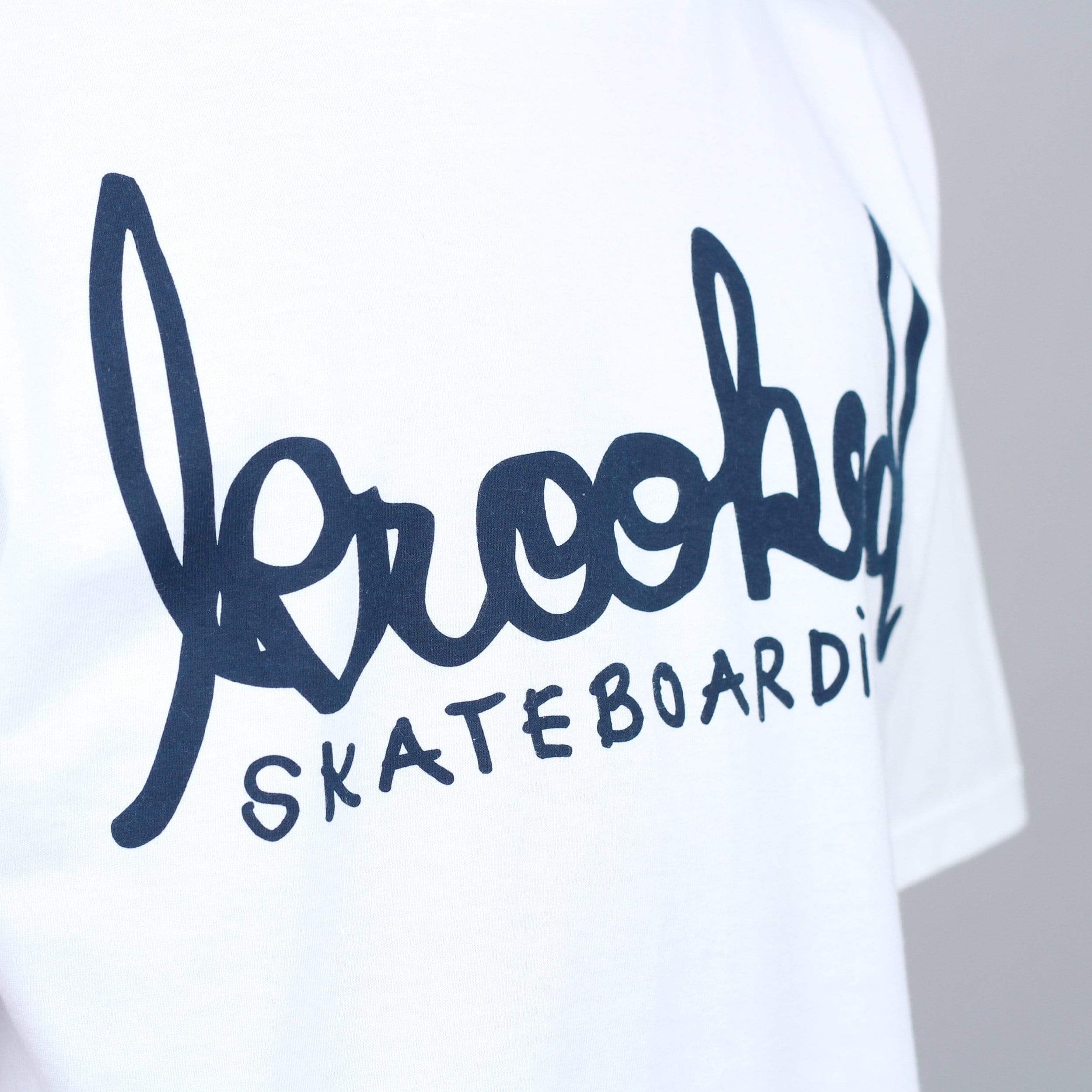 Krooked Skript T-Shirt White / Navy