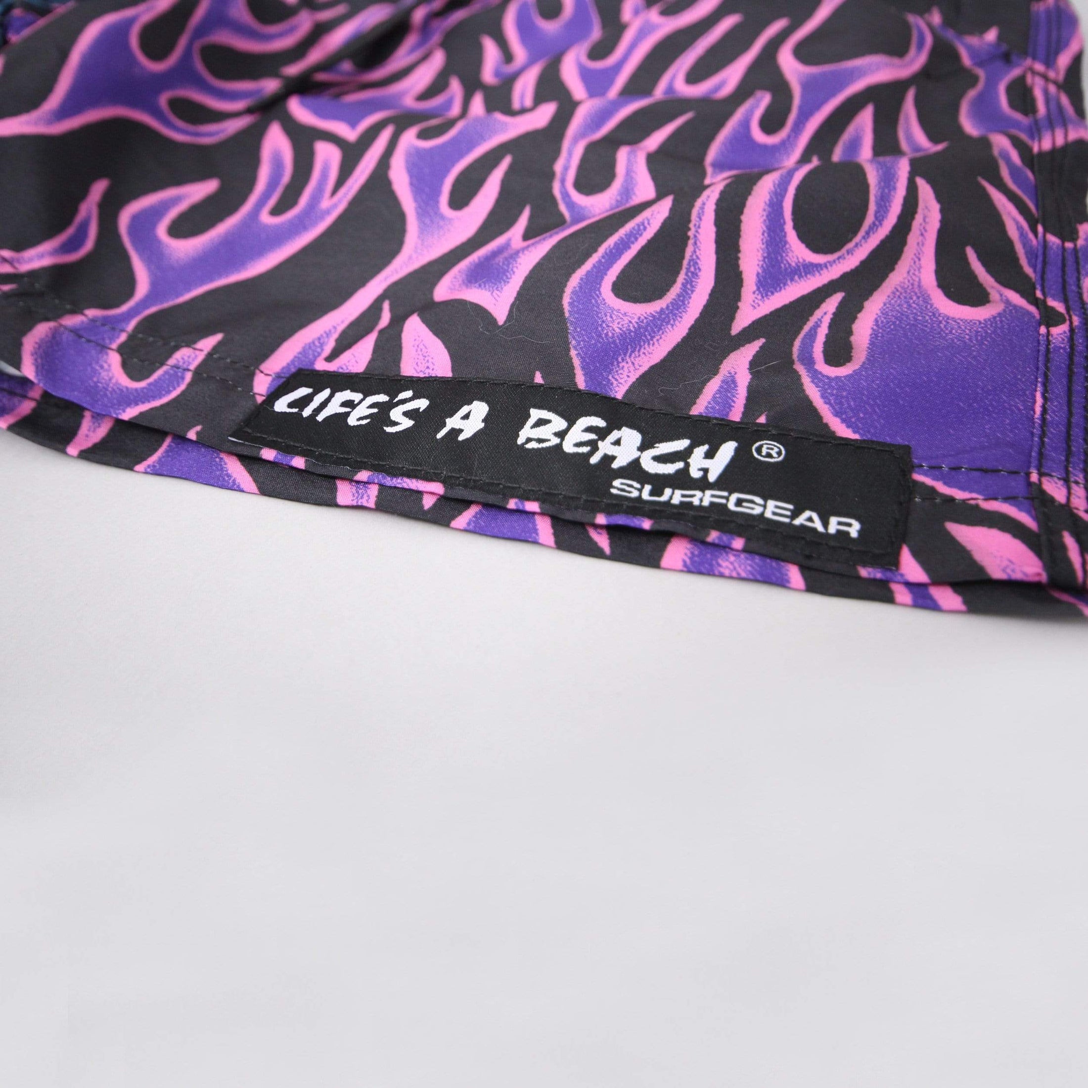 Life's A Beach Skull / Flame Board Shorts