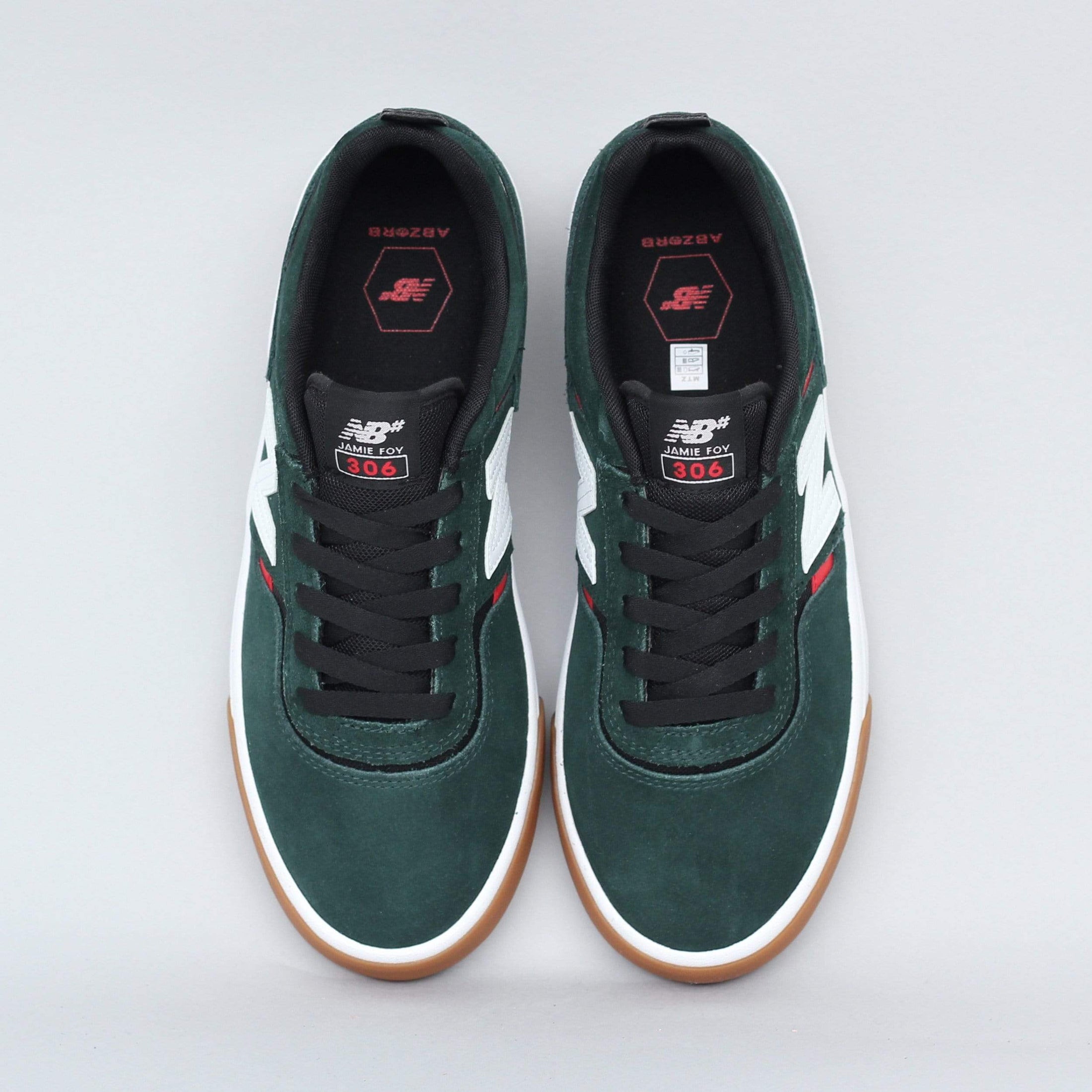 New Balance Numeric 306 Shoes Dark Green / Red