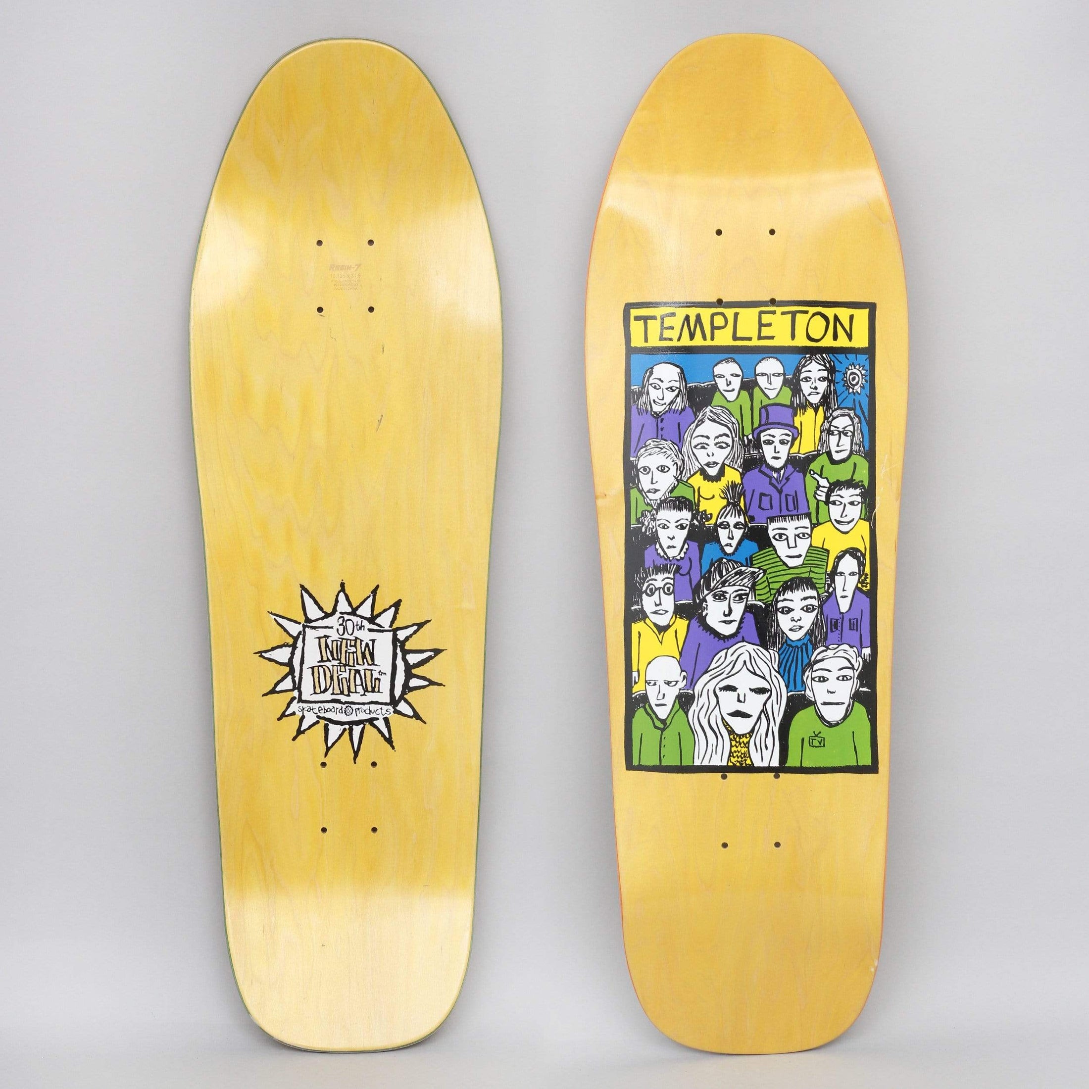 New Deal 10.13 Templeton Crowd SP Skateboard Deck Yellow