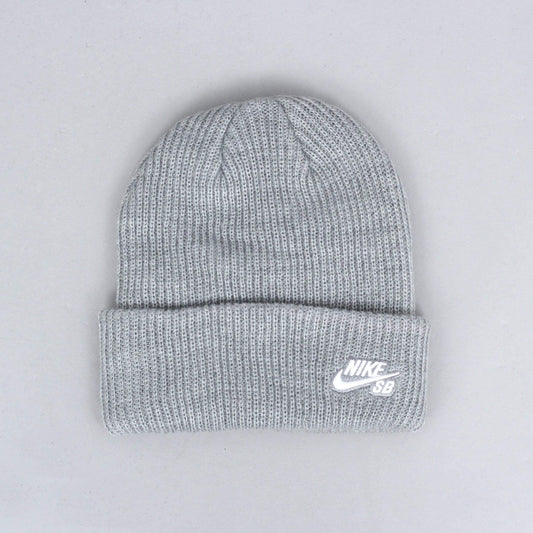 Nike SB Fisherman Beanie Dark Heather Grey / White
