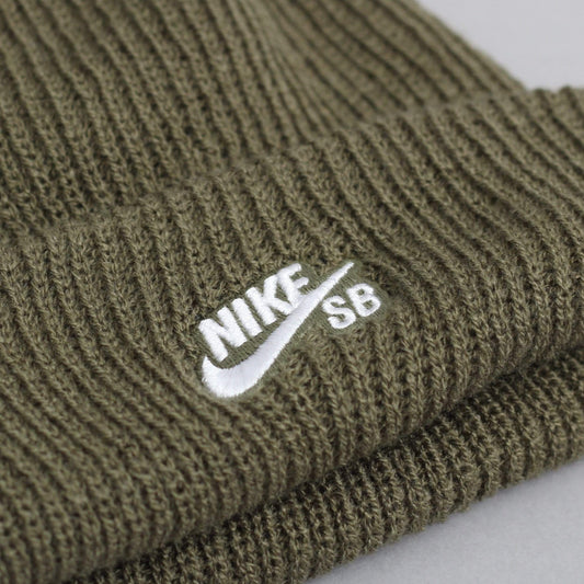 Nike SB Fisherman Beanie Medium Olive / White