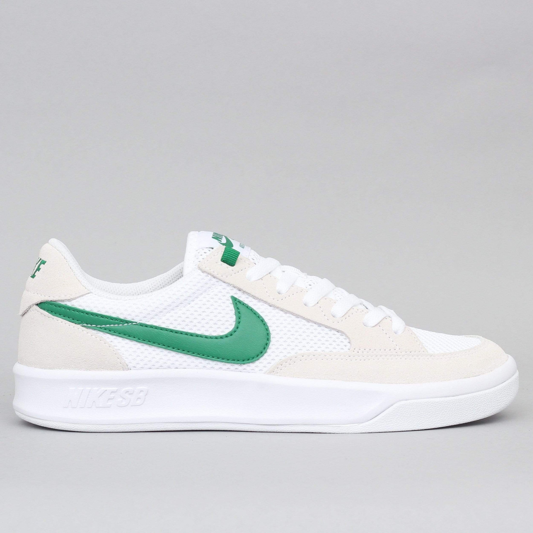 Nike SB Adversary Shoes White / Pine Green - White - White