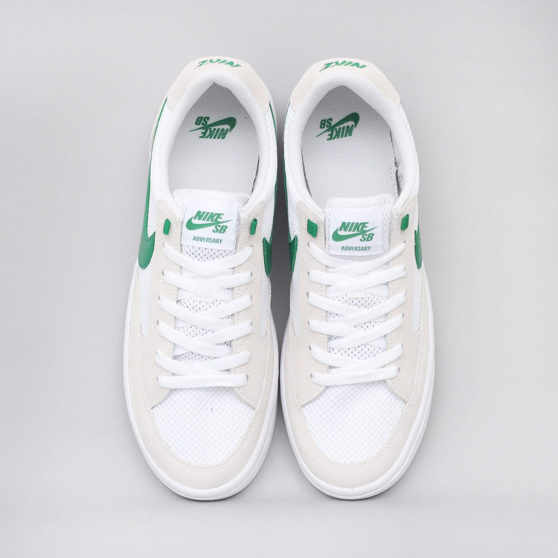Nike SB Adversary Shoes White / Pine Green - White - White
