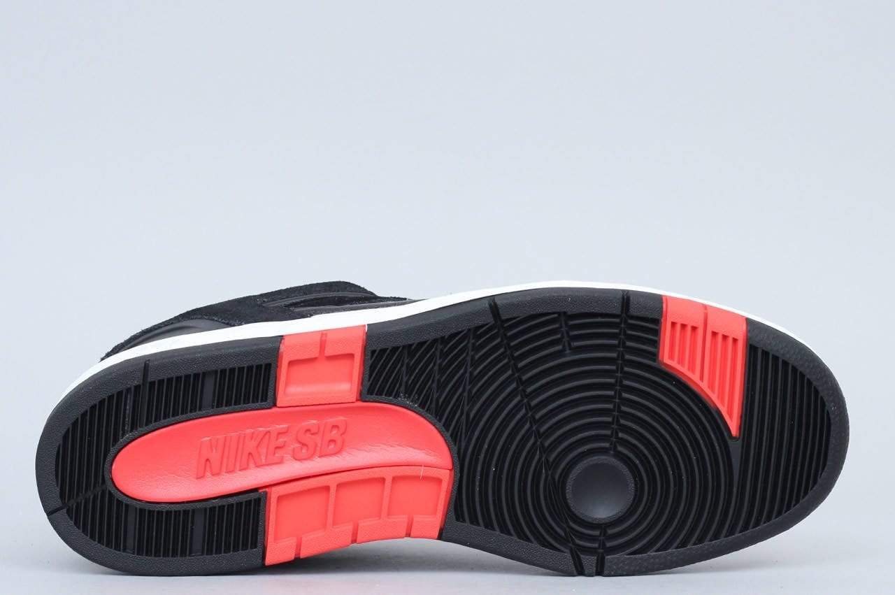 Nike SB Air Force II Low Shoes Black / Black - White - Habanero Red