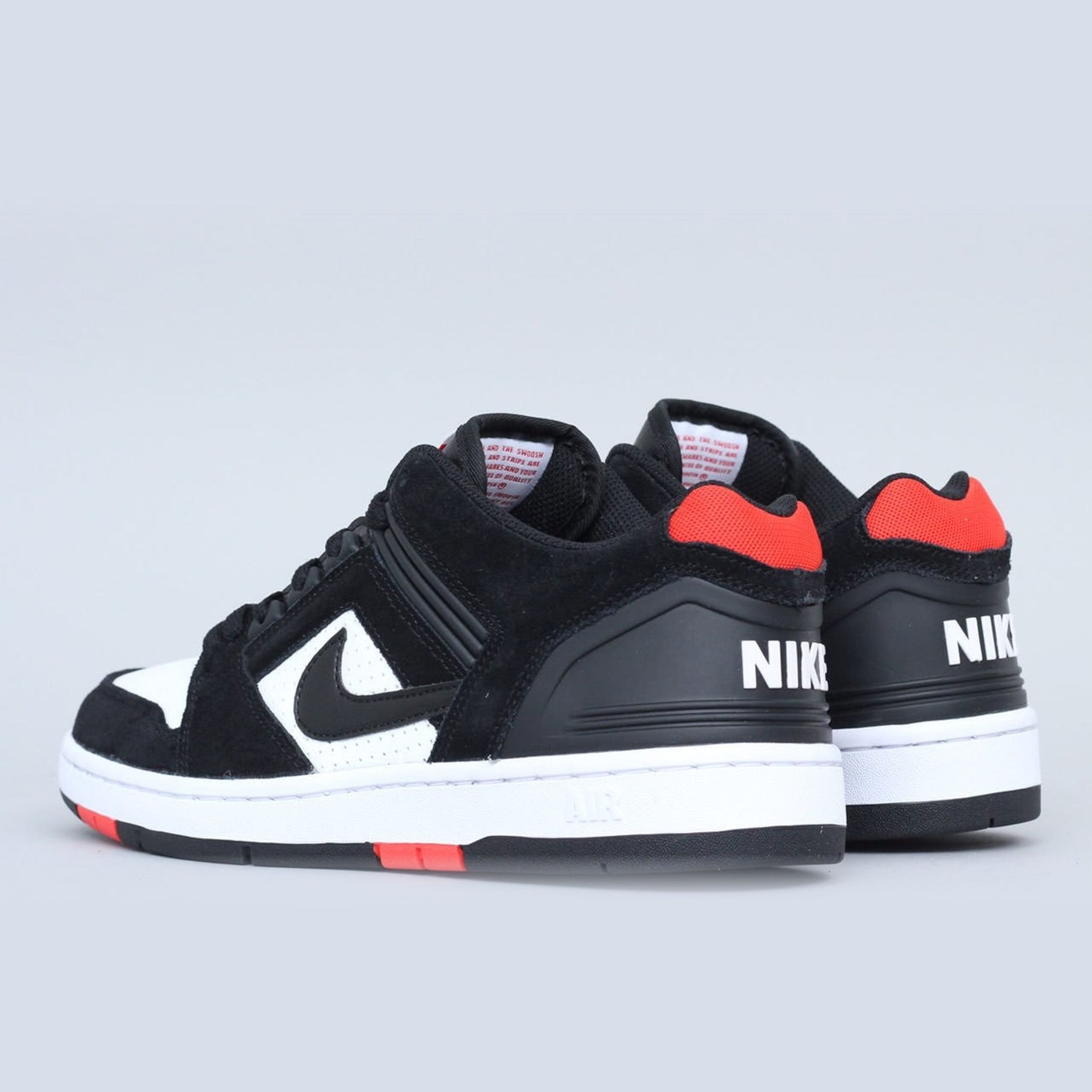 Nike SB Air Force II Low Shoes Black / Black - White - Habanero Red