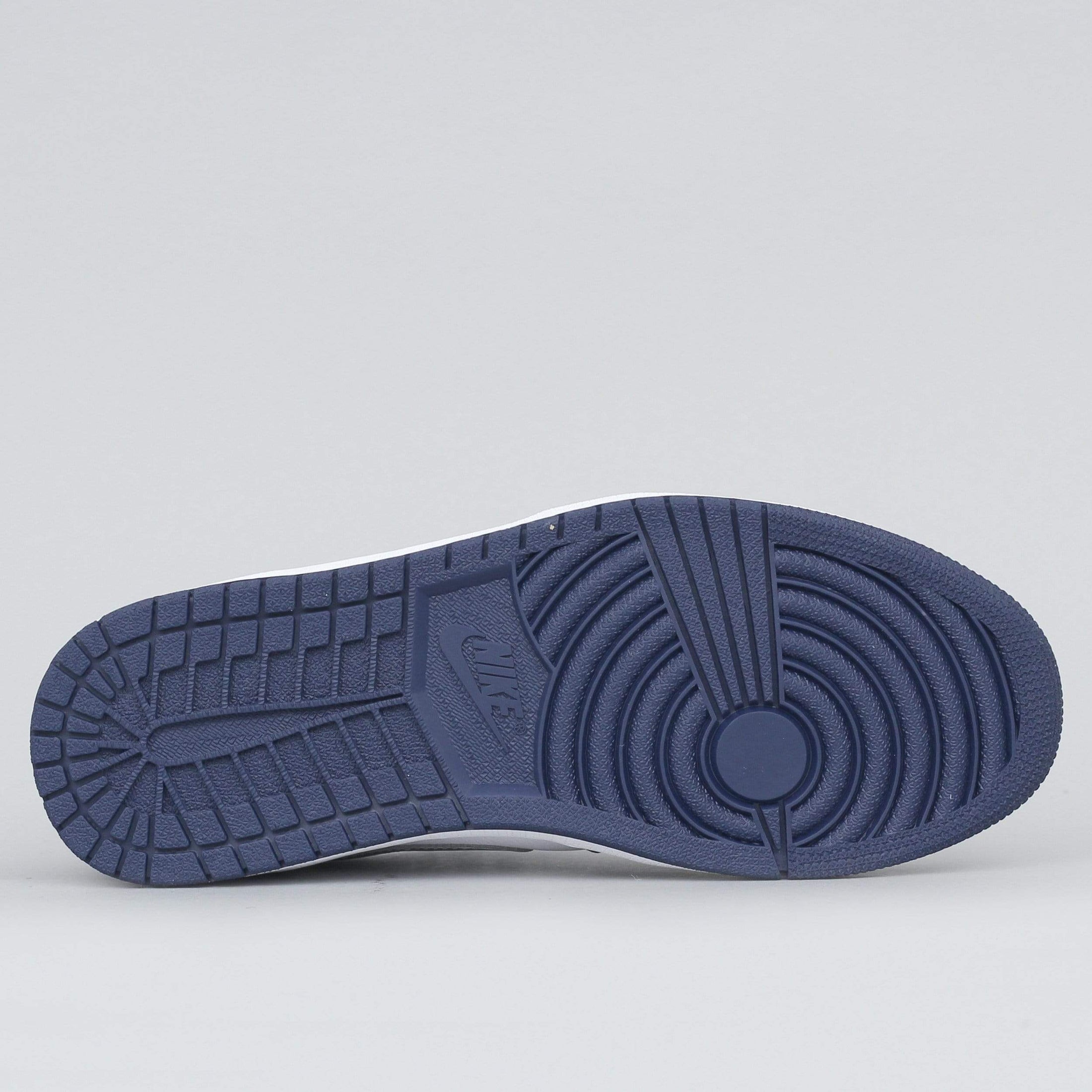 Nike SB Air Jordan 1 Low QS Shoes Midnight Navy / Metallic Silver