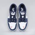 Load image into Gallery viewer, Nike SB Air Jordan 1 Low QS Shoes Midnight Navy / Metallic Silver
