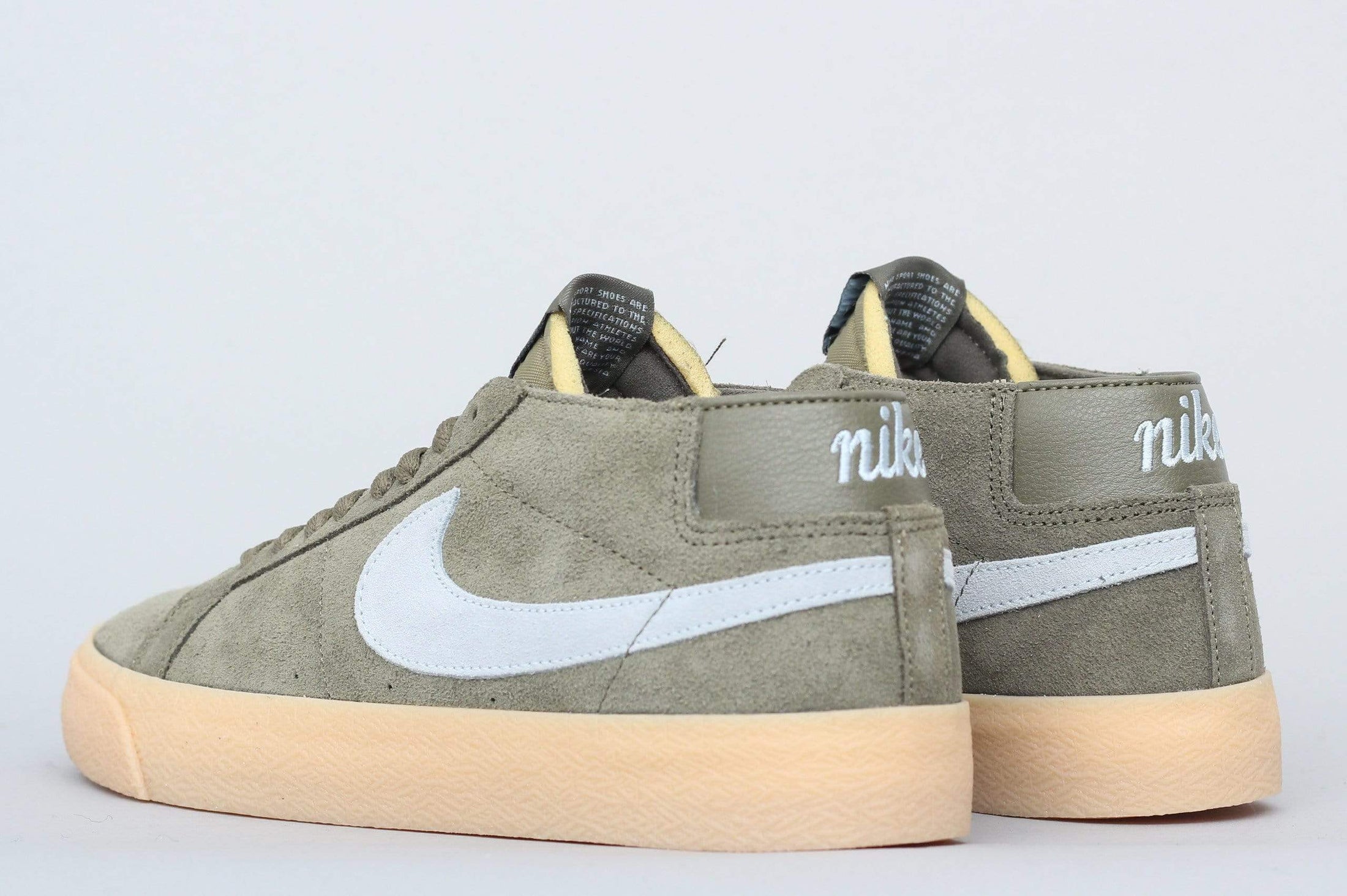 Nike SB Blazer Chukka Shoes Medium Olive / Gum Light Brown / Light Armoury Blue