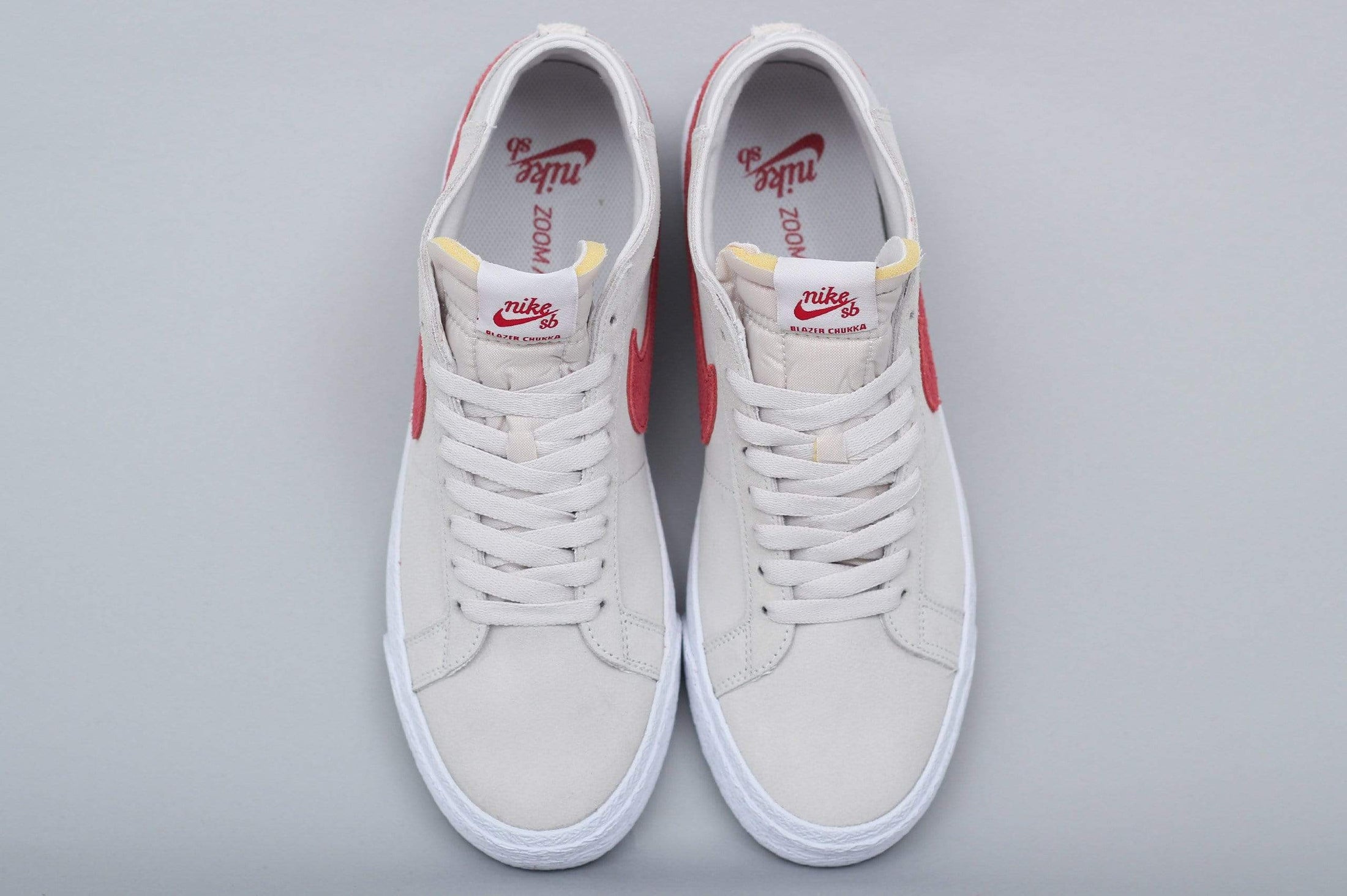 Nike SB Blazer Chukka Shoes Vast Grey / Team Crimson