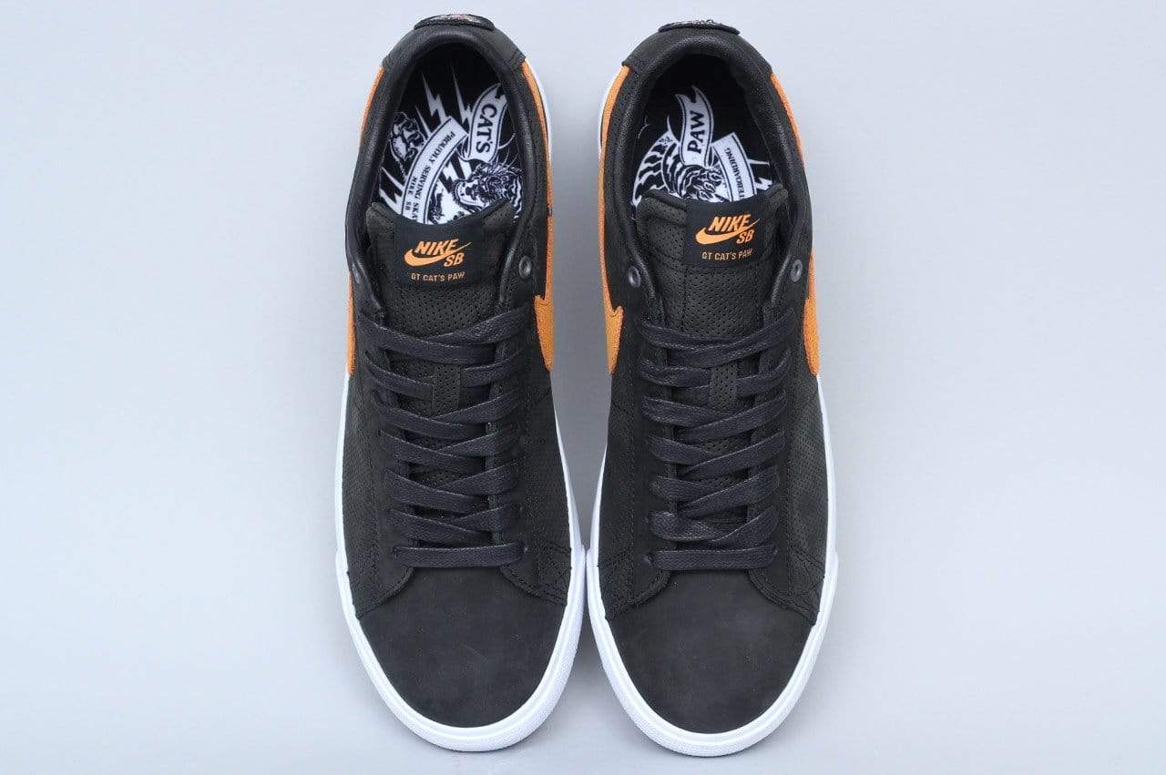 Nike SB Blazer Low GT QS Shoes Black / Vivid Orange - White