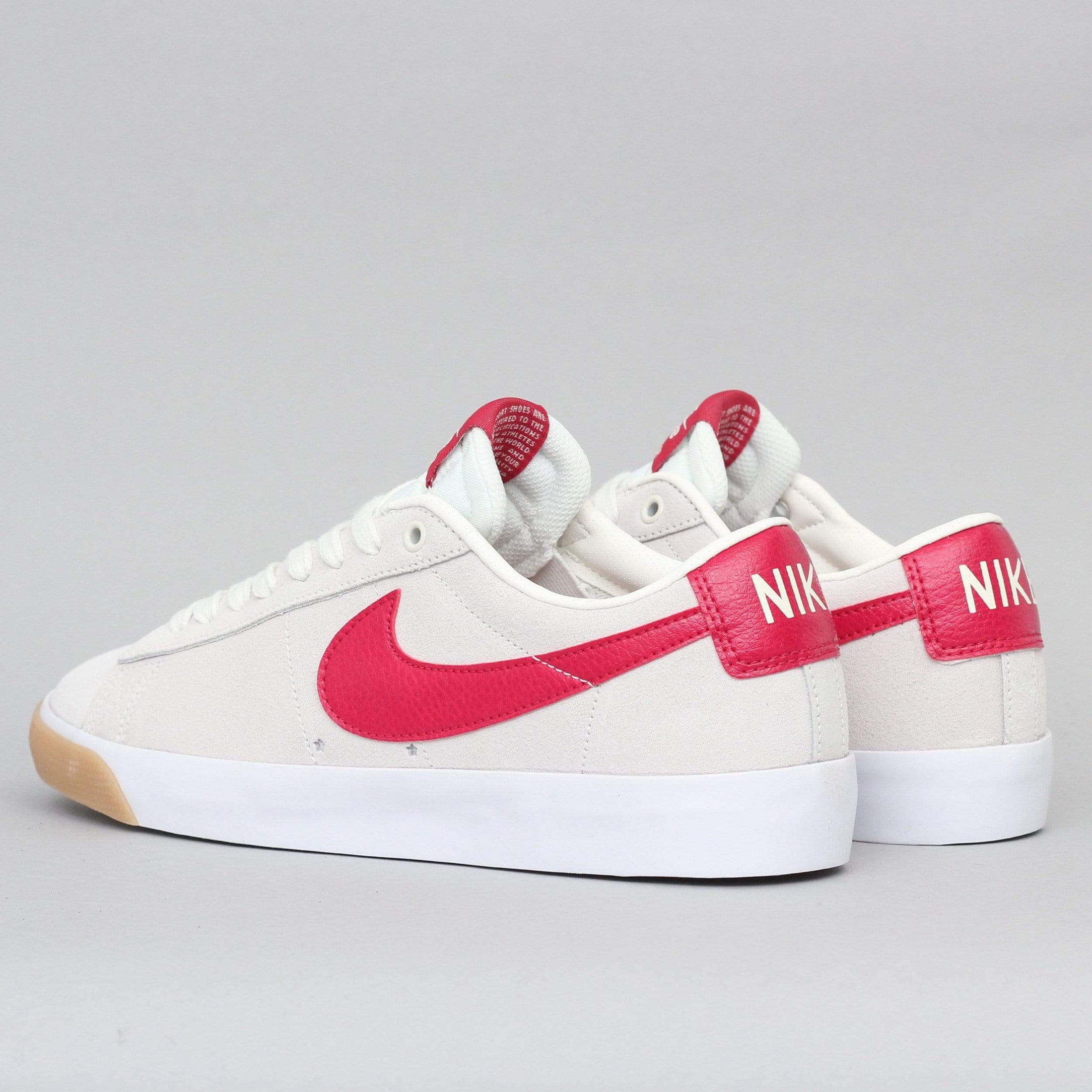 Nike SB Blazer Low GT Shoes Sail / Cardinal Red - White