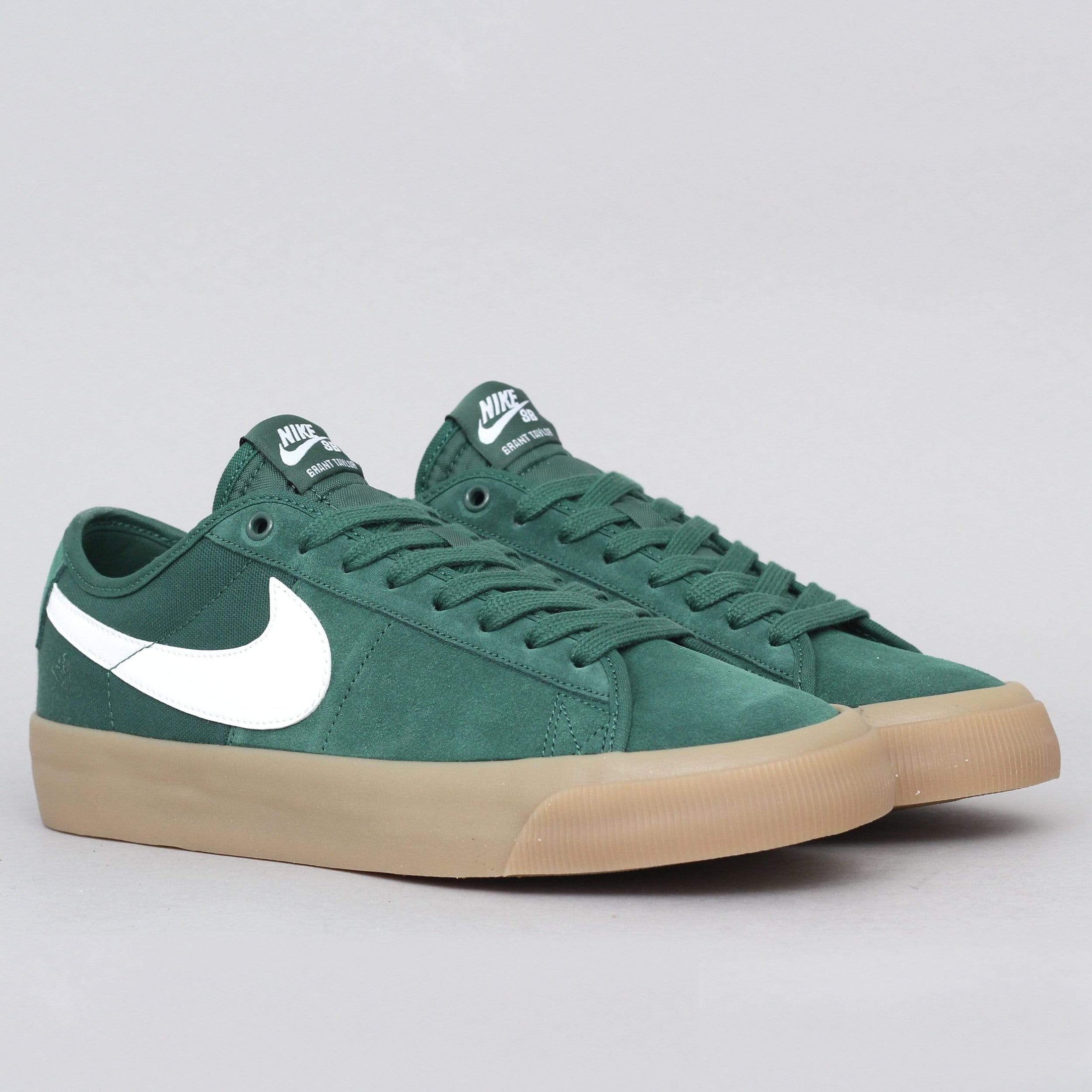 Nike SB Blazer Low Pro GT QS Shoes Fir / White - Fir - Gum Light Brown